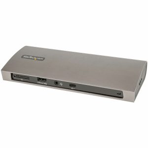 StarTech.com Thunderbolt 4 Dock, 96W Power Delivery, Single 8K / Dual Monitor 4K 60Hz, 3x TB4/USB4 ports, 4x USB-A, SD, GbE, 0.8m cable - Image 1