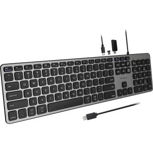 USB-C KEYBOARD WITH HUB MAC PC - Image 1