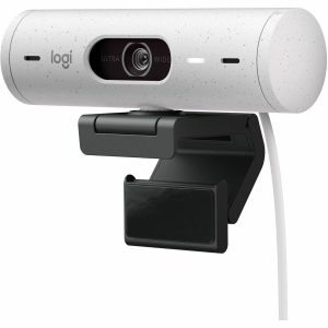 Logitech Brio 500 Full HD webcam, auto framing, noise-reducing mics, privacy shutter, streaming & video calling, Off-white - Image 1