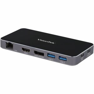 VisionTek VT350 Portable USB-C Docking Station with Power Passthrough - Image 1