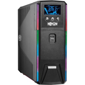 Eaton Tripp Lite Series 1500VA 900W 120V Pure Sine Wave Gaming UPS Battery Backup - LCD, AVR, RGB LEDs, USB Charging, Power Saving - Image 1